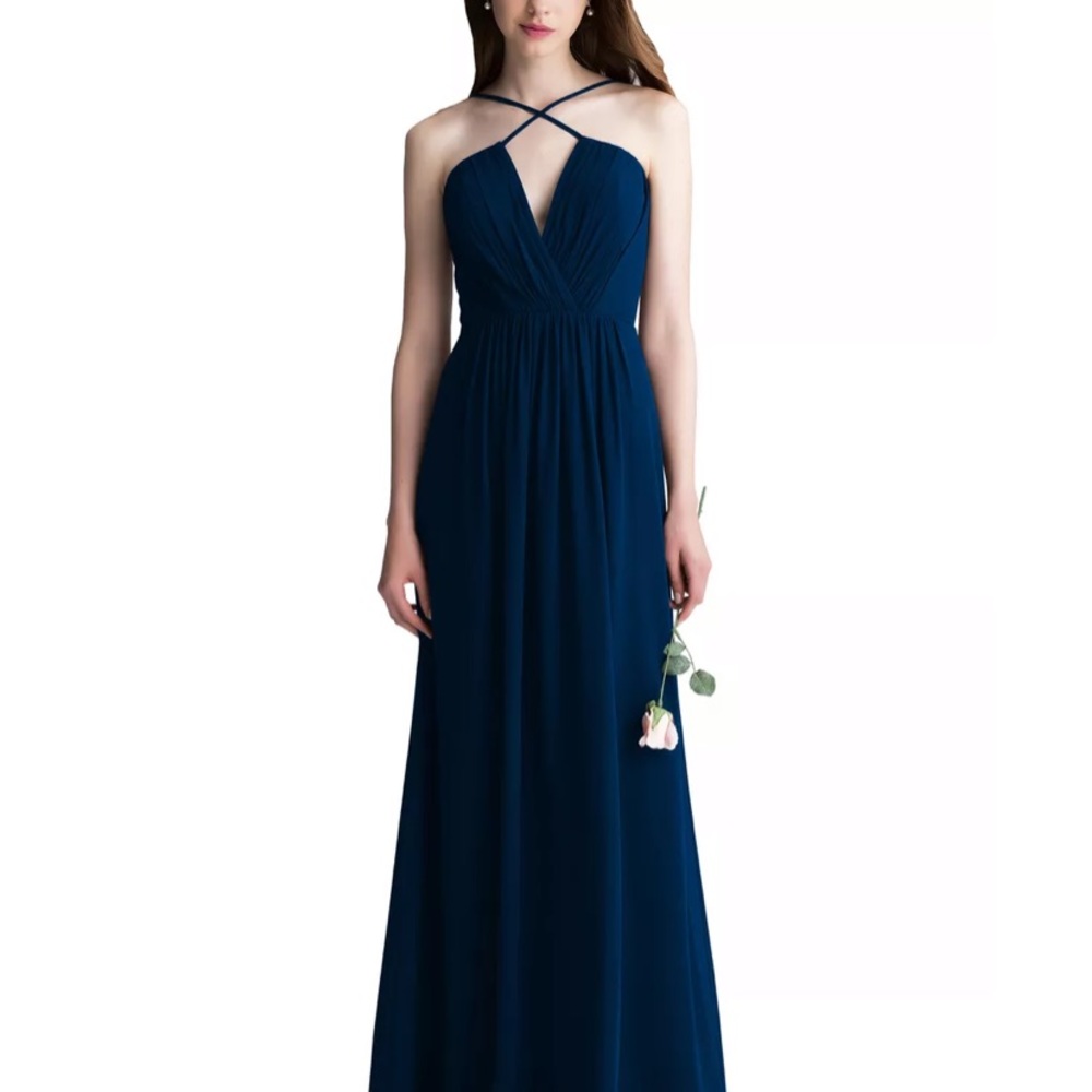 Navy Bill Levkoff Gown Size 12 barely altered